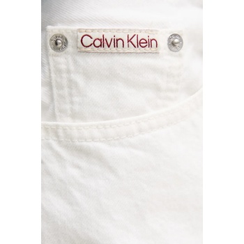 Calvin Klein Jeans Дънков къс панталон Calvin Klein Jeans в бяло с изчистен дизайн с висока талия J20J225201 (J20J225201)