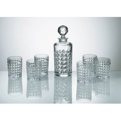 CRYSTALITE BOHEMIA BOHEMIA DIAMOND WHISKY SADA 1+6 KS