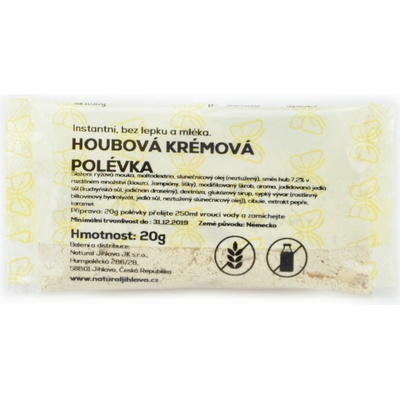 Natural Instantná hubová krémová polievka bez lepku a mlieka 20 g