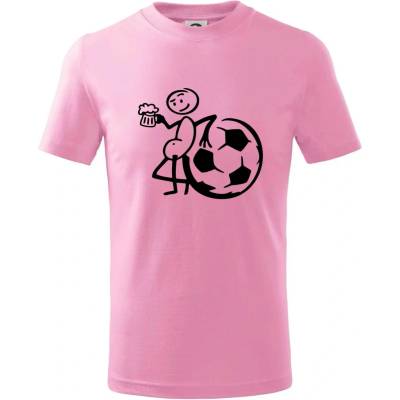 Veľký futbalista tričko Ružová