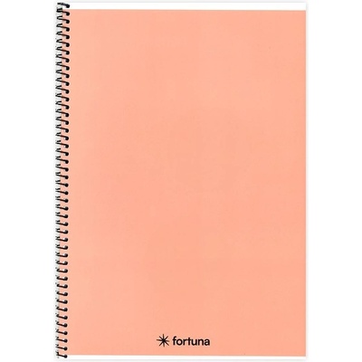 Fortuna Спирална тетрадка с подложка FORTUNA Monocolor A/4 70 листа пастелна праскова 01.02138 (01.02138)