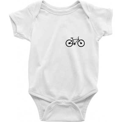 Obrázok kolesa na prsníku horský bicykel Dojčenské body krátký rukáv biele