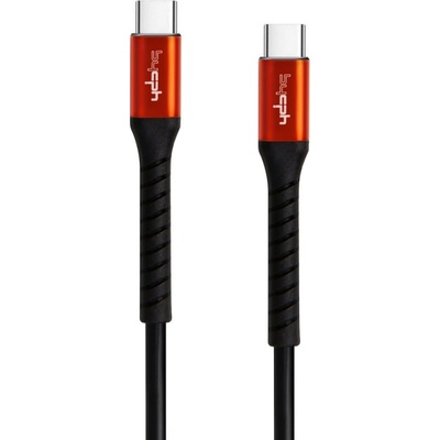 Кабел Leki bycph Pro от USB-C към USB-C, 1m, Черен (8-64)