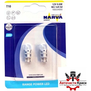 NARVA NARVA-18003 -Led- T10/2бr. к-т/-6000K габ. без цок ('18003)