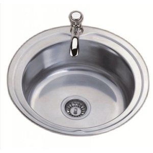 Inter Ceramic Кухненска мивка алпака 4545u - компактна и дълбока, с включен сифон (4545u) Мивка за вграждане