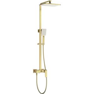 Inter Ceramic ДУШ СИСТЕМА ict 6891brush gold СЪС СМЕСИТЕЛ ВАНА/ДУШ ЦВЯТ ЗЛАТО (ict 6891brush gold)