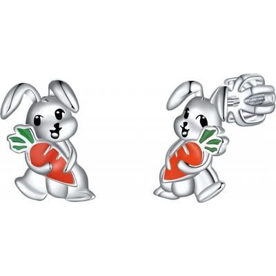 Olivie stříbrné náušnice na šroubek KRÁLÍK 8110