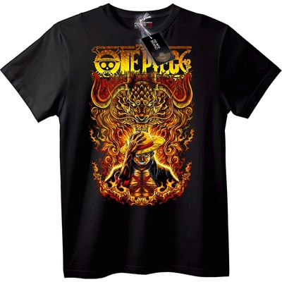 NOONEBRAND Тениска One Piece Luffy дракон - 7XL, Black