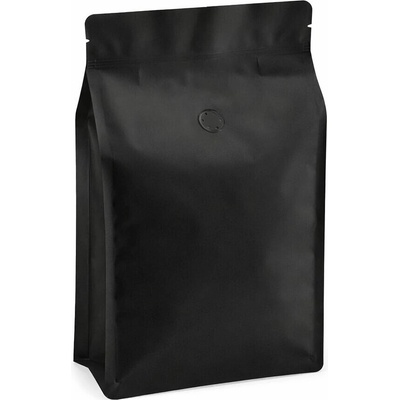 Sáček s plochým dnem |černý mat| ZIP | ventil obsah 100g (110 x 185 + 55 mm)