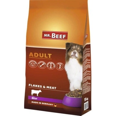 Mr. Beef Adult vločky a hovězí 15 kg
