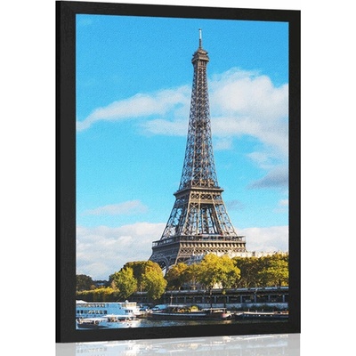 Plakát nádherné panorama Paříže - 20x30 black