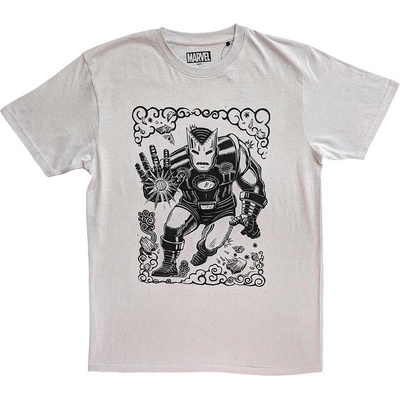 Marvel tričko Iron Man Sketch natural