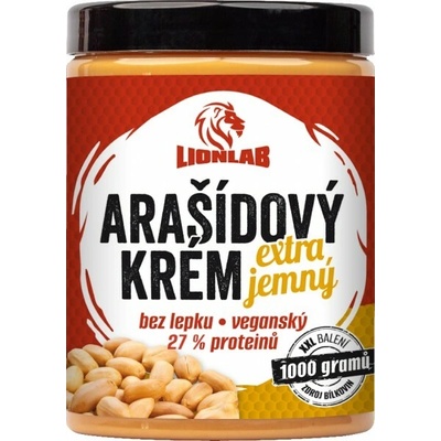 Lionlab Arašidový krém 1000 g ľahko chrumkavý