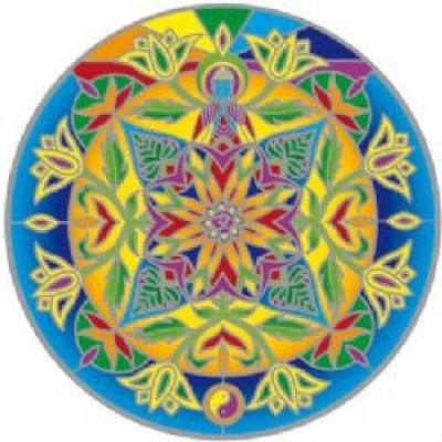 Mandala okenná nalepovacia - Lotosový Budha