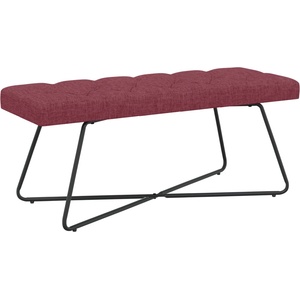 vidaXL Пейка с копчета Виненочервен 110 x 40 x 46 cm Текстил (42038374)