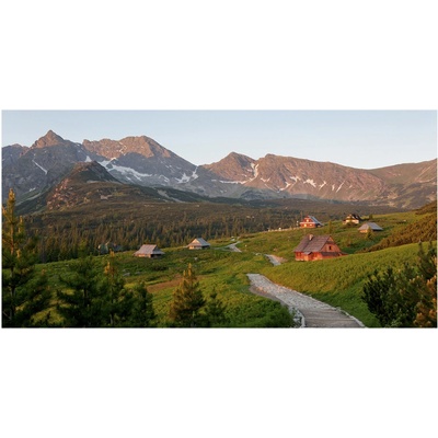 Foto obraz sklo tvrzené Polana v Tatrách 100x50 cm