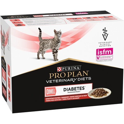 Pro Plan Veterinary Diets Feline DM St/Ox Diabetes Management hovězí 2 x 10 x 85 g