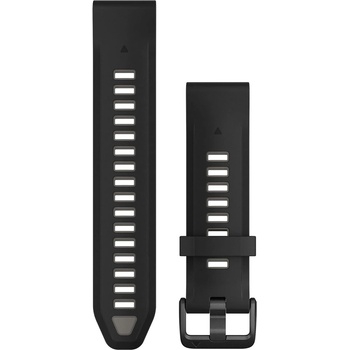 Garmin Силиконова каишка Garmin QuickFit 20 мм, черна/сива, 010-13391-00 (010-13391-00)