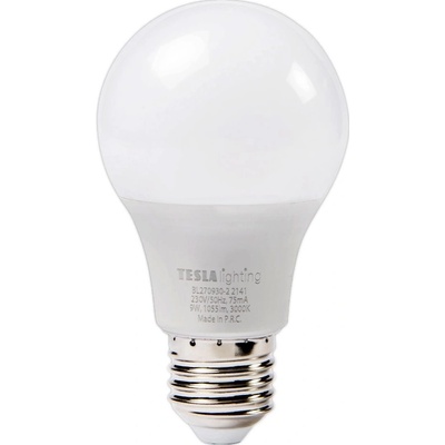 Tesla LED žárovka BULB E27/9W/230V/1055lm/25 000h/3000K teplá biela/220st BL270930-2