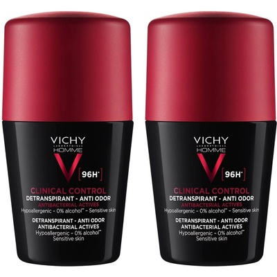 Vichy Homme Clinical Control 96h duo roll-on 2x50 ml