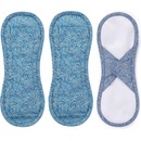 Hygienické vložky Bamboolik Látkové menstruační vložky z biobavlněného saténu Šedomodré ornamenty 1 ks