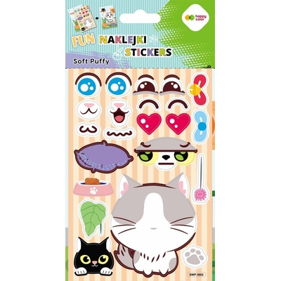 Happy nálepky 3D soft vytvor si mačku 135