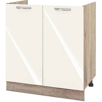 Image 1 of ИРИМ Долен кухненски шкаф за бордова мивка Сити АРФ-Крийм гланц-11-30 80 см