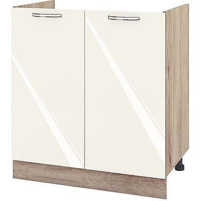 ИРИМ Долен кухненски шкаф за бордова мивка Сити АРФ-Крийм гланц-11-30 80 см