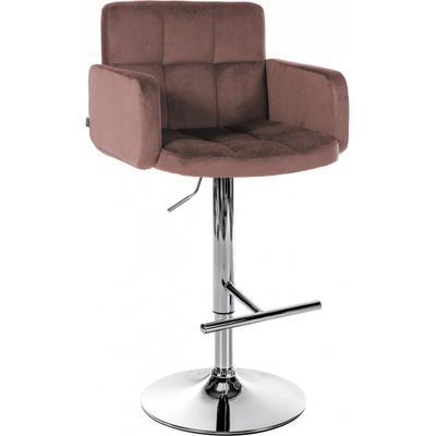 Design-shop Los Angeles chrom / samet hnědá