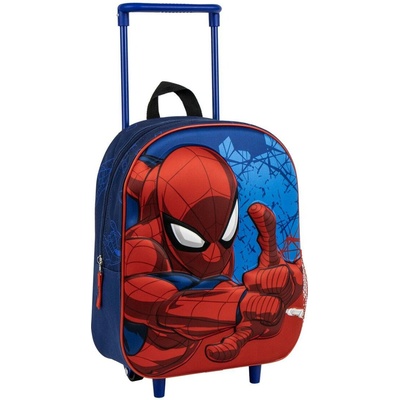 Cerdá Batoh dětský s kolečkama a 3D motivem, Spider-Man