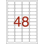 APLI Етикет, 45, 7x21, 2 mm, полиестер, устойчив на атмосферни влияния, заоблена пета, бял, APLI, 960 етикета в опаковка 12112 (12112)