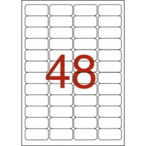APLI Етикет, 45, 7x21, 2 mm, полиестер, устойчив на атмосферни влияния, заоблена пета, бял, APLI, 960 етикета в опаковка 12112 (12112)