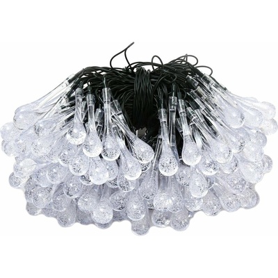 IMMAX LED solární dekorační řetěz DROP, 50xLED, IP65, teplá bílá, 7m 08504L
