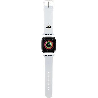 Karl Lagerfeld Karl Lagerfeld 3D Rubber Karl Head каишка за Apple Watch 42/44/45/49mm, бял