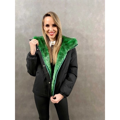 Max Original Leather Bunda s umelou kožušinou obojstranná Y-3172 green/black