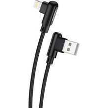 Foneng X70 Uhlový USB pre Lightning, 3A, 1m, černý