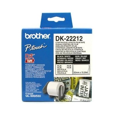 Brother filmová rolka 62mm x 15.24m, biela, 1 ks, DK22212, pre tlačiarne štítkov