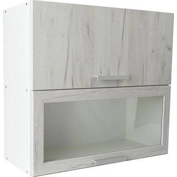 Matis Кухненски шкаф горен с две повдигащи врати in vh80 снежен дъб