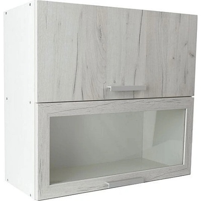 Matis Кухненски шкаф горен с две повдигащи врати in vh80 снежен дъб