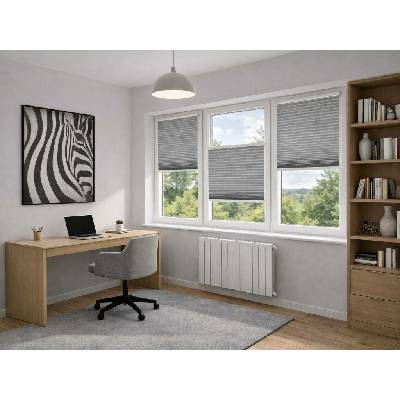 Zebra-Shop Plissé Lux Zatemňující Duo Sv. šedá PM04 95 x 80-110 cm