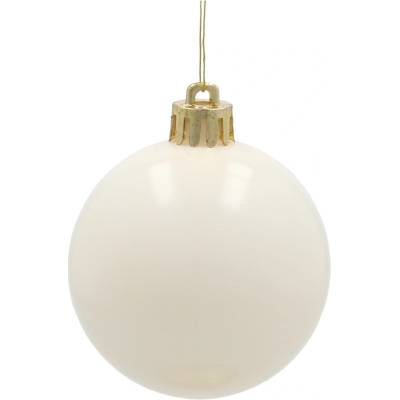 Pro-Tech shop Sada 12 nerozbitných vianočných gúľ 6cm šampanské/sivé/biele hladké 69882