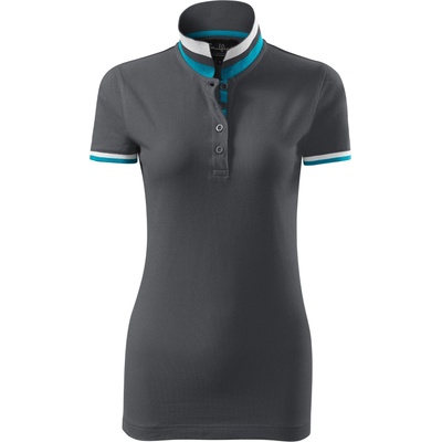 MALFINI Malfini premium collar up 257 / Дамска поло тениска - сива l (2578315)
