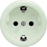 Kliklap - Ретро безрамков домашен контакт SCHUKO 230V/16A в ментово зелено (KA0176)