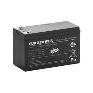 Europower AGM Battery EPL Series 12V 7.2Ah T1