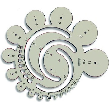 Koh i noor šablóna rádiusové