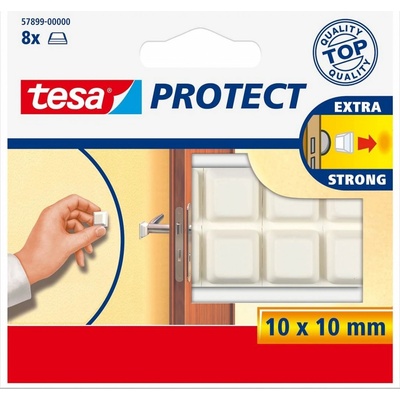 Ochranné nárazníky tesa Protect® Barva: bílá, Rozměr: 10 mm x 10 mm, Doplňující informace: gumové čtverce