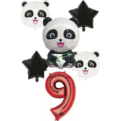 Balónkový set Panda 9.narozeniny