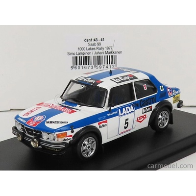 Trofeu Saab 99 N 5 Rally 1000 Lakes 1977 S.lampinen J.markkanen Bílá Modrá 1:43