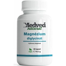 Medvěd natural Magnesium diglycinát Hořčík navázaný na aminokyselinu L-glycin 60 kapslí