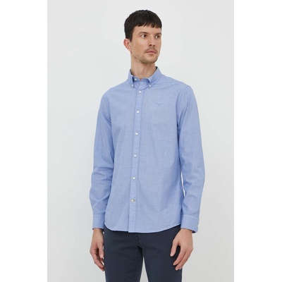 Barbour Памучна риза Barbour мъжка в синьо със стандартна кройка с яка копче MSH5467 (MSH5467)